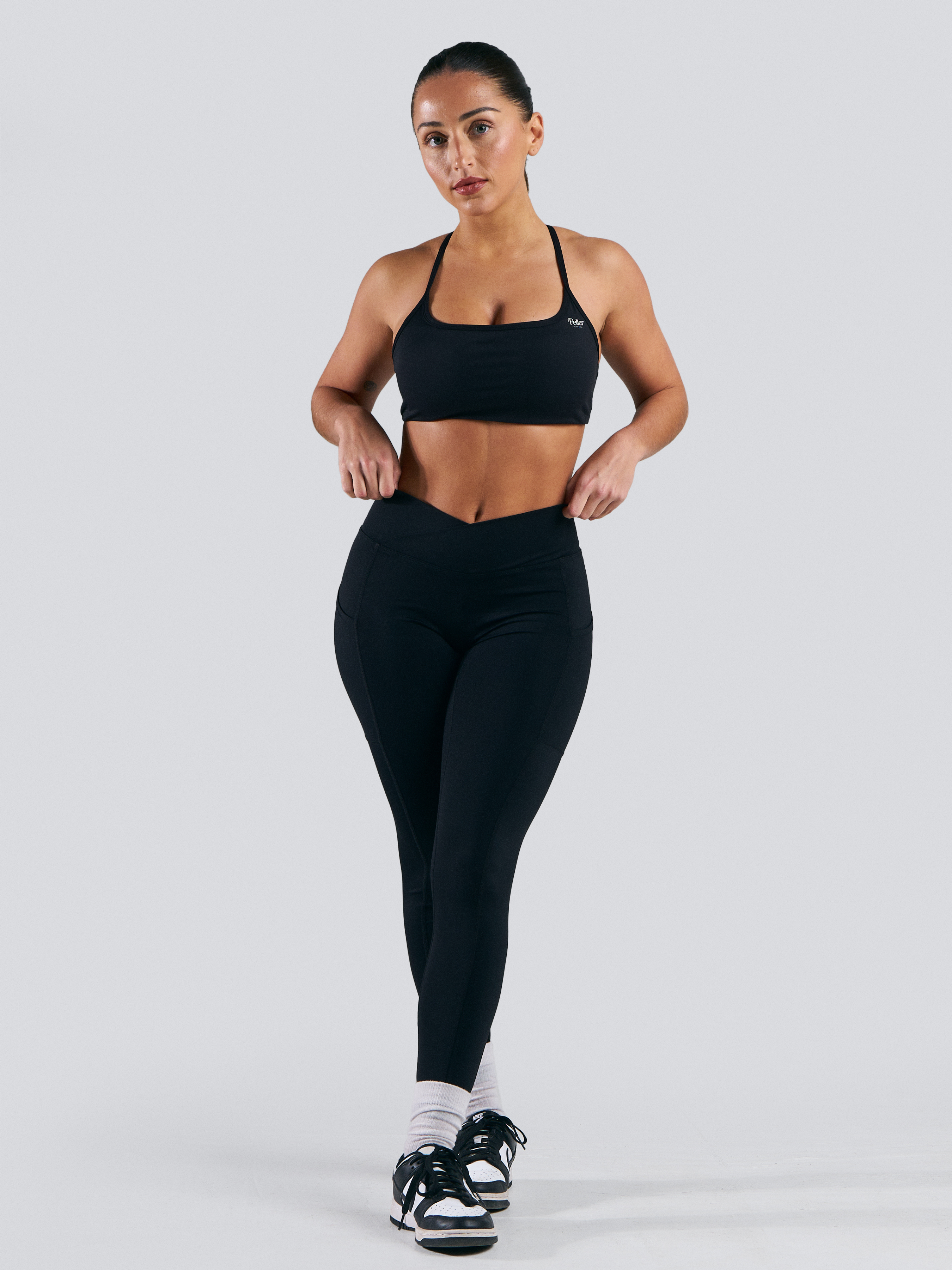 V-Waist Leggings Black Olive
