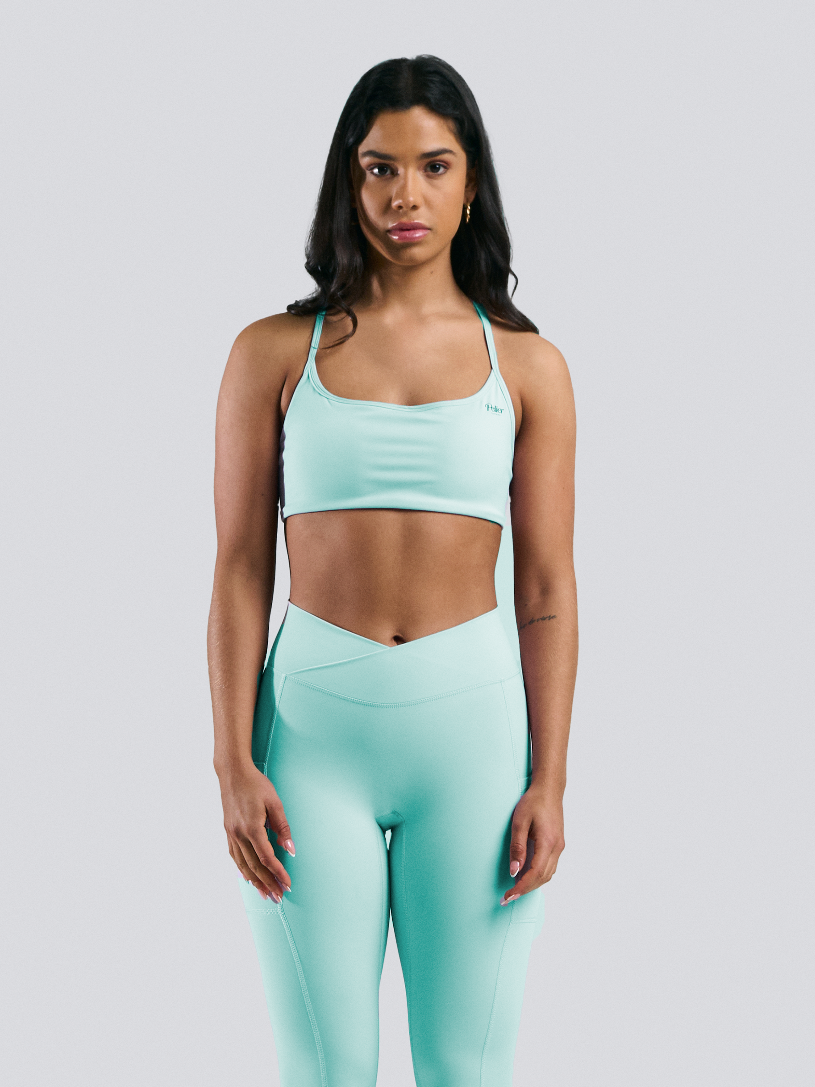 Cross Back Sport Bra Tiffany Blue