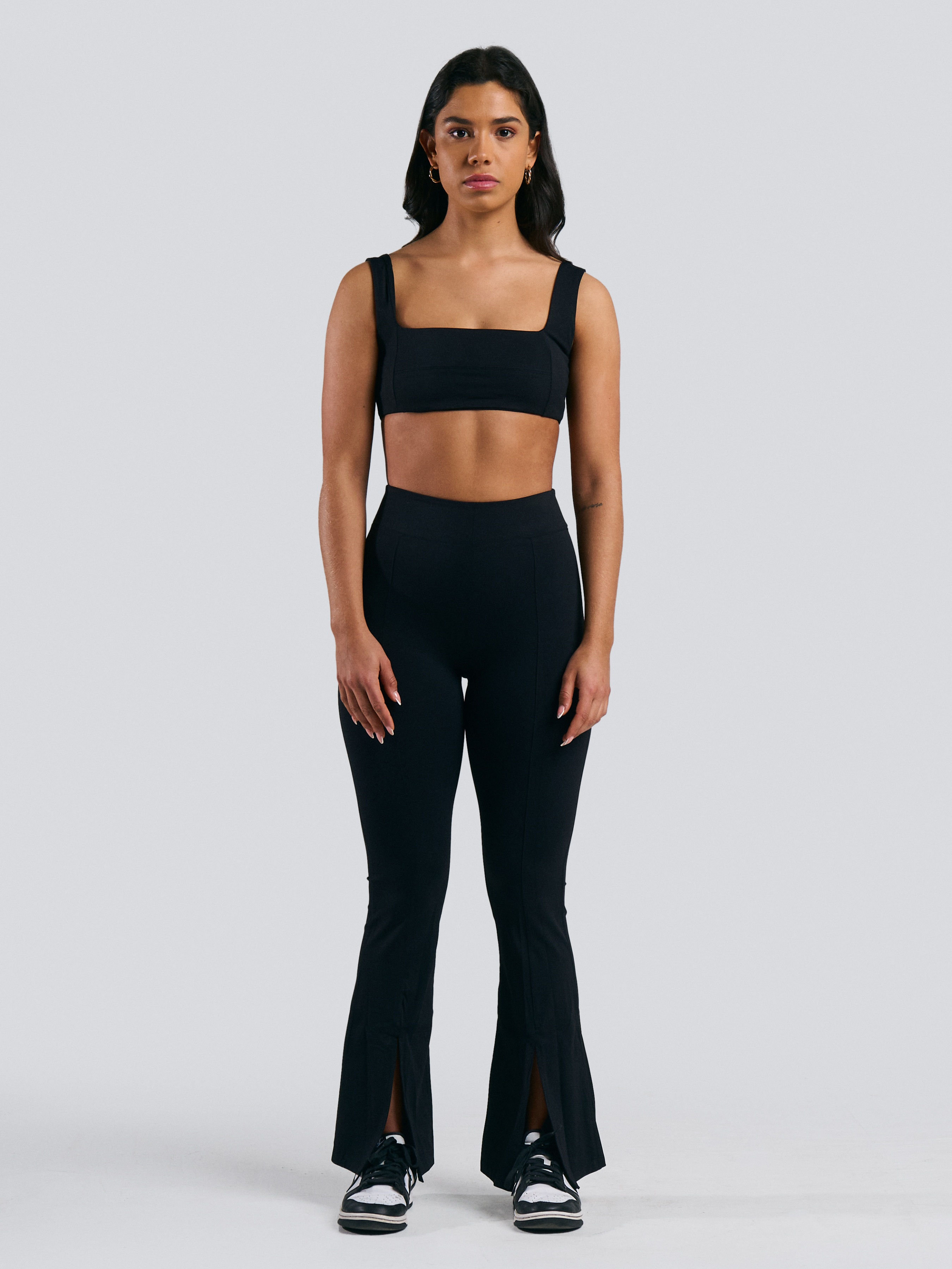 Pants Flared & Open Flared Shade Black