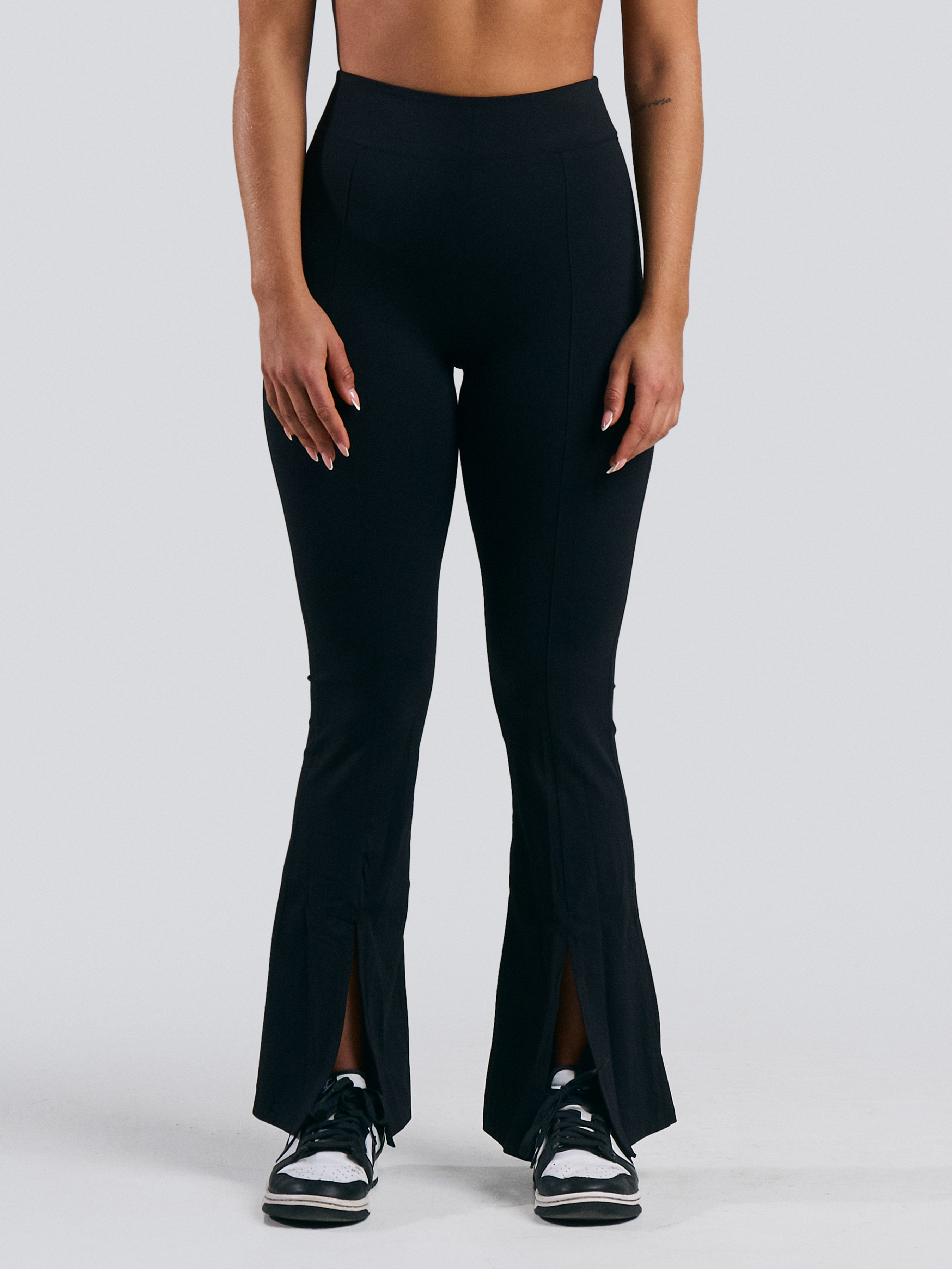 Pants Flared & Open Flared Shade Black
