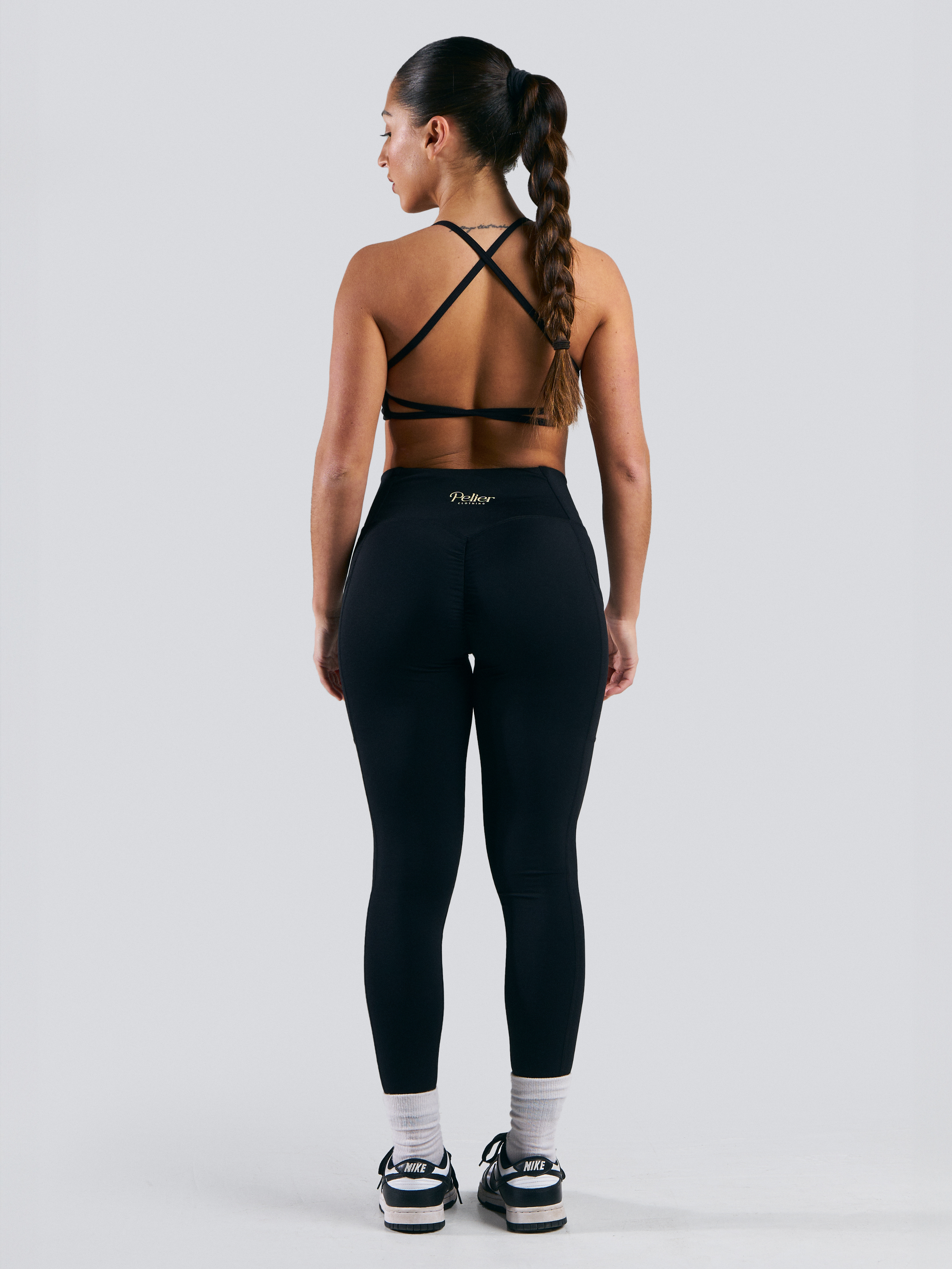 V-Waist Leggings Black Olive