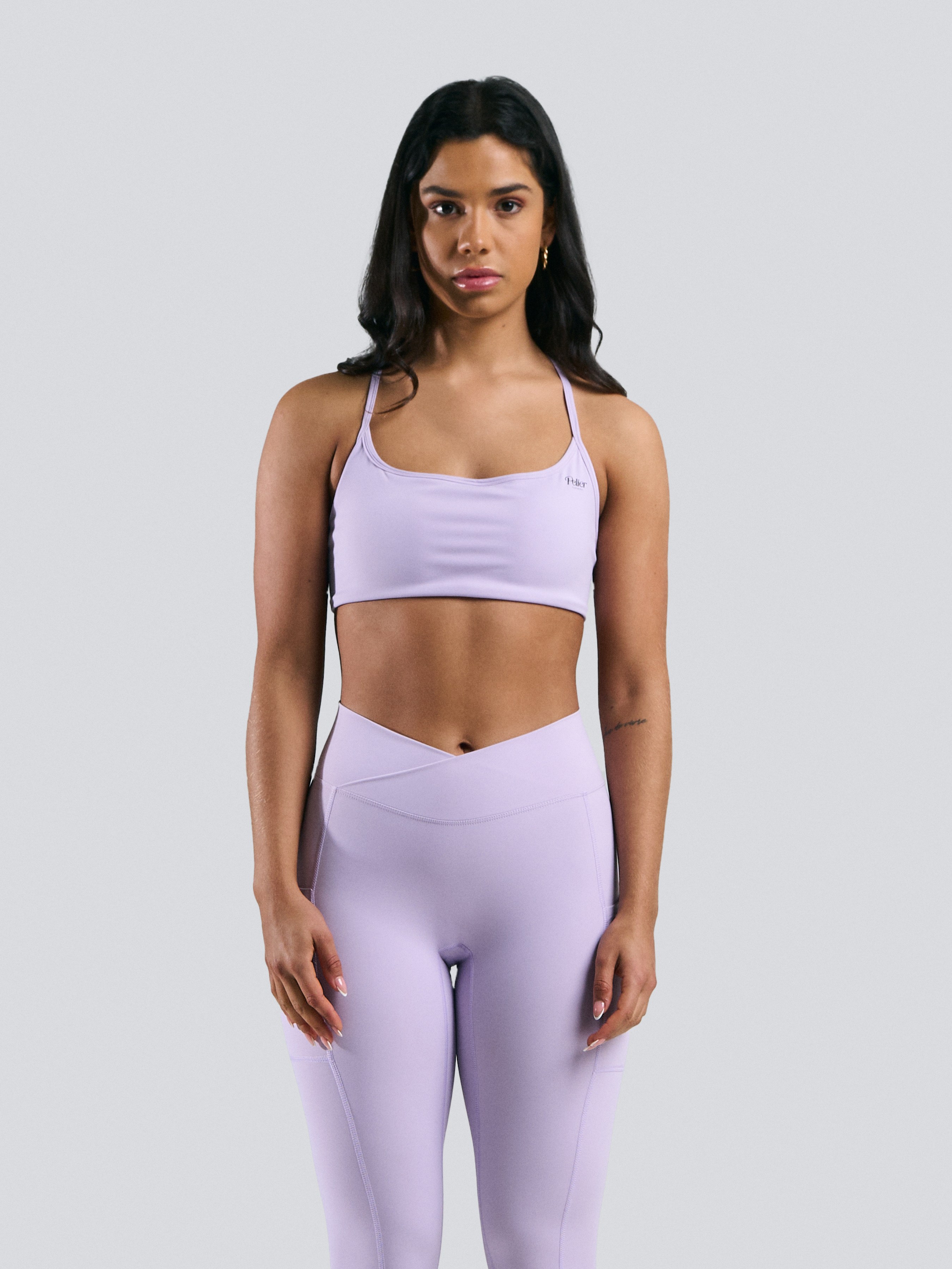 Cross Back Sport Bra Purple Pink
