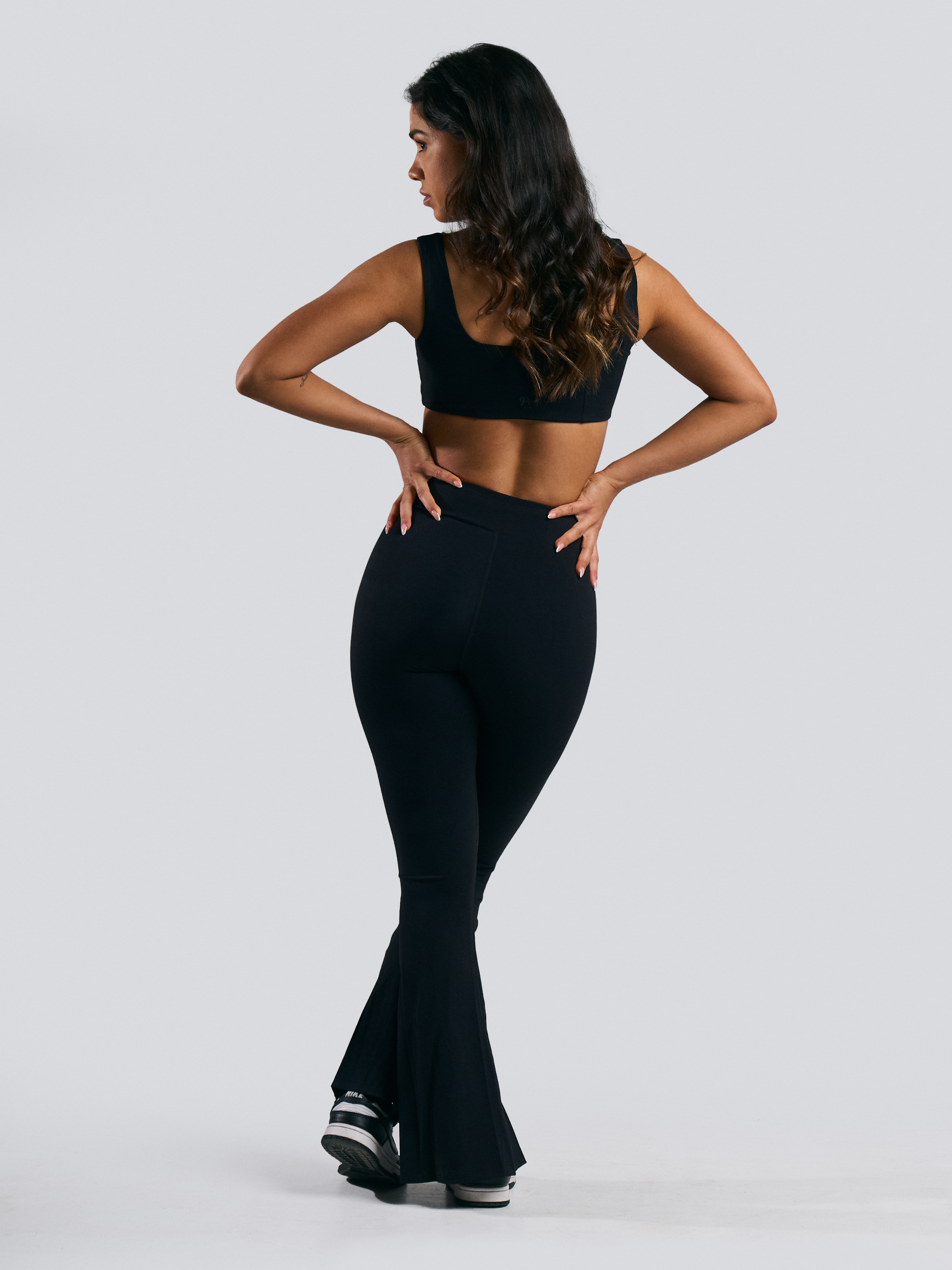 Pants Flared & Open Flared Shade Black