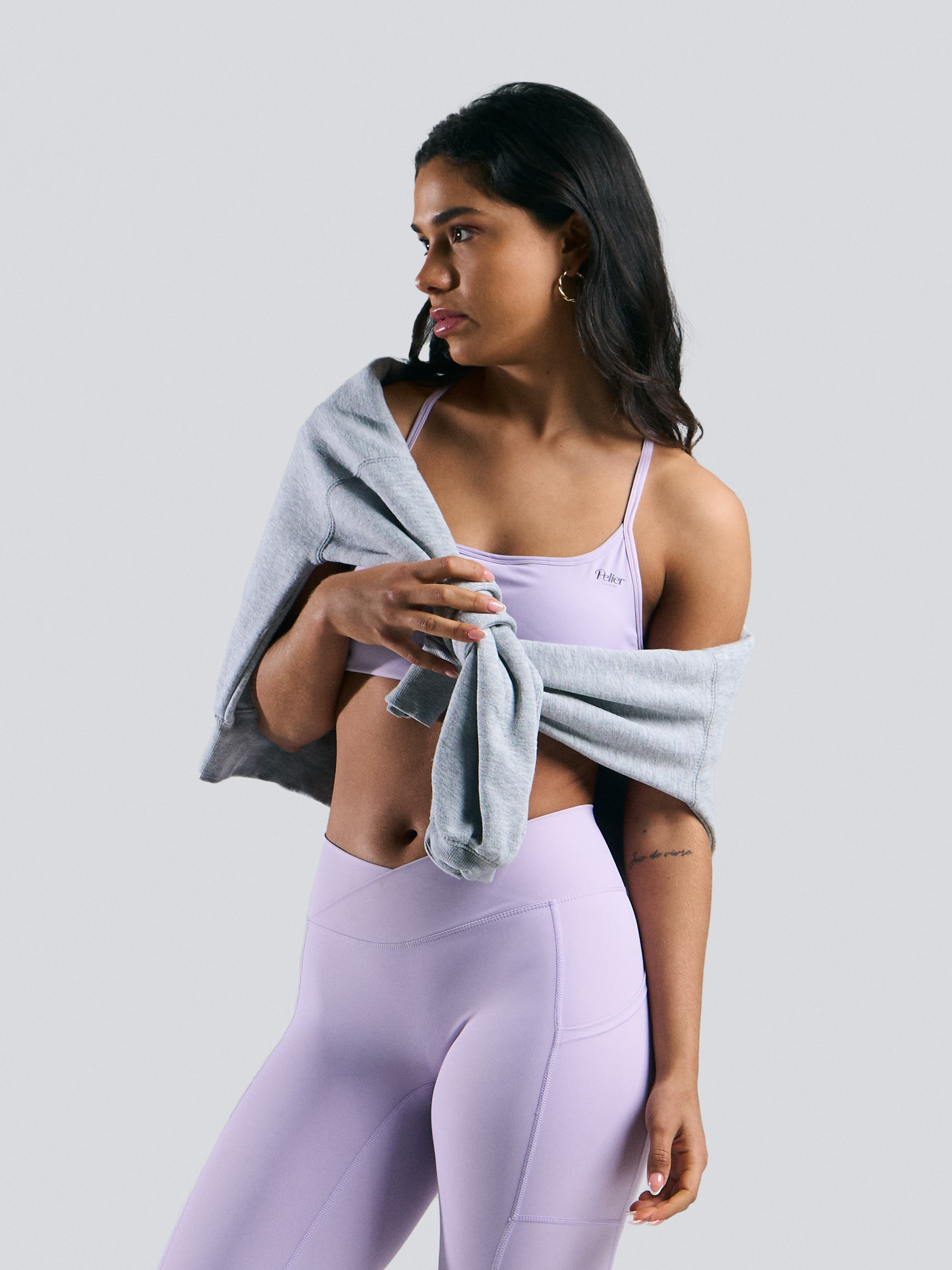 Cross Back Sport Bra Purple Pink