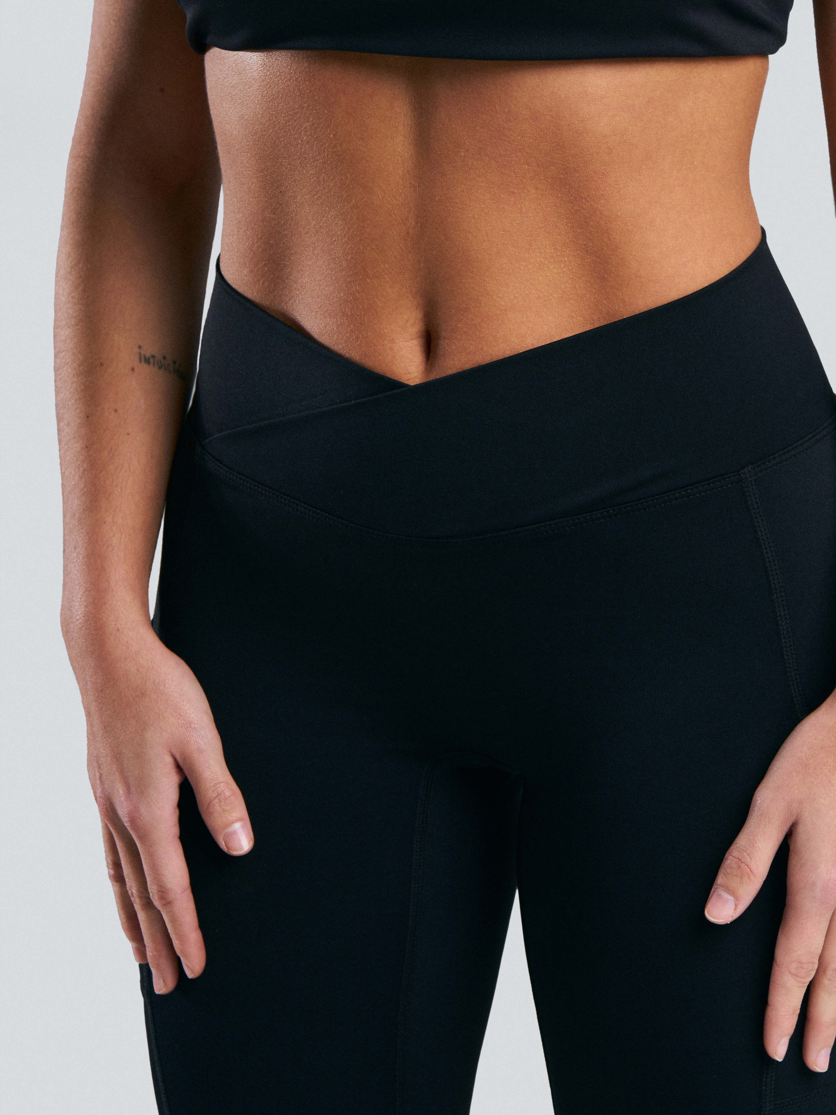 V-Waist Leggings Black Olive