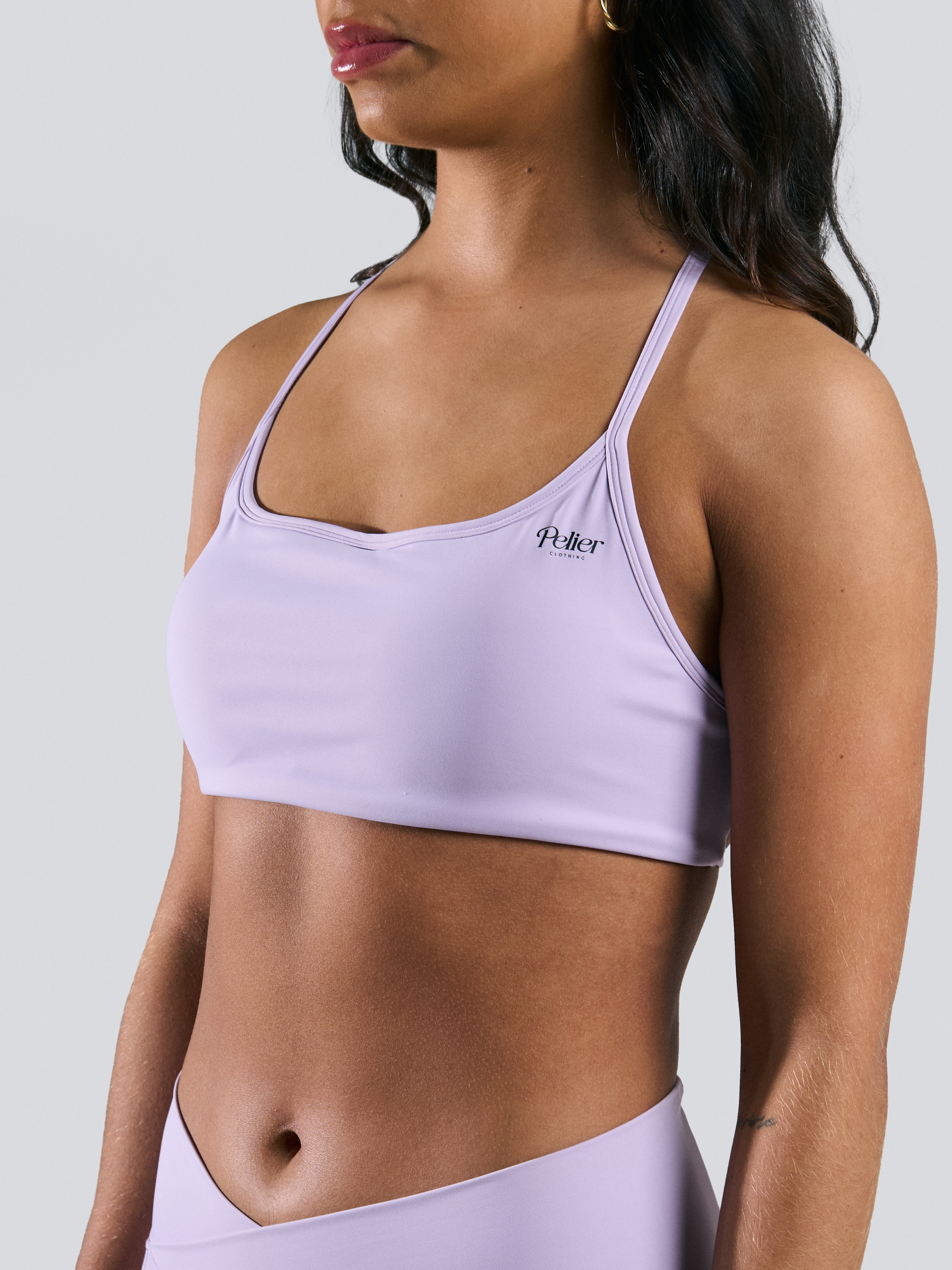 Cross Back Sport Bra Purple Pink