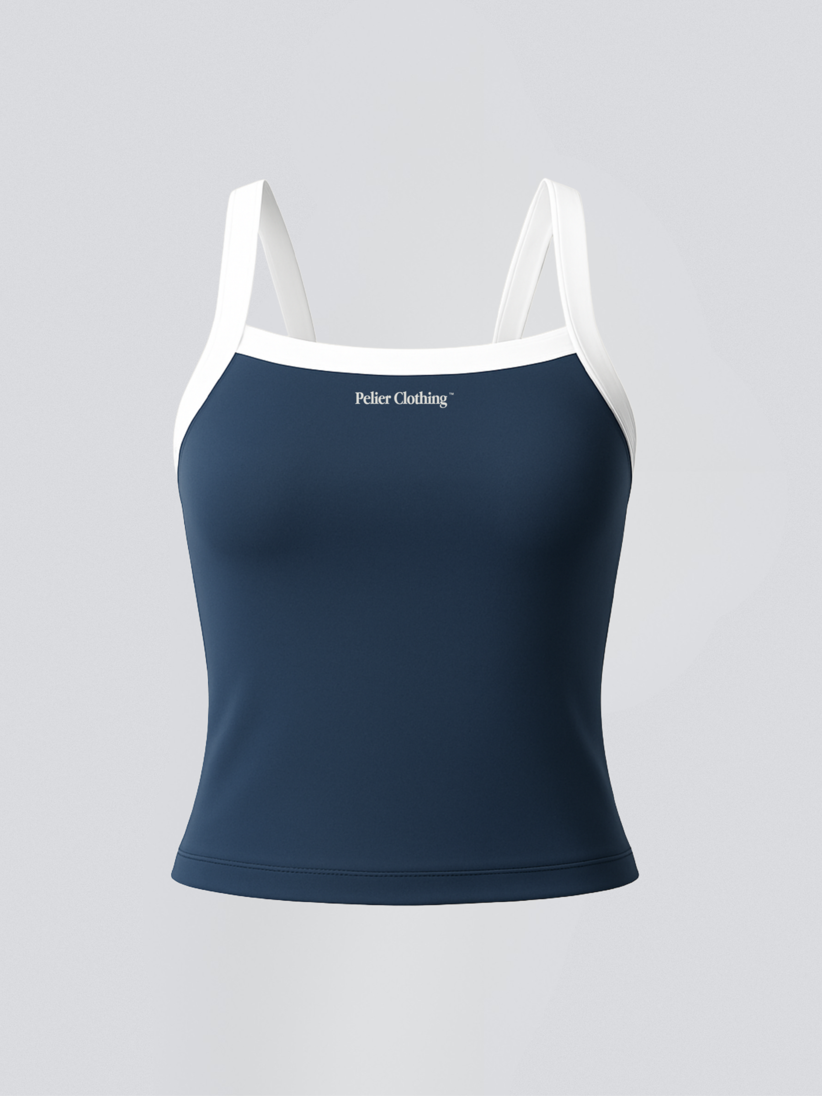 Set Navy Blue Strap Tank Top & Luxe Legging