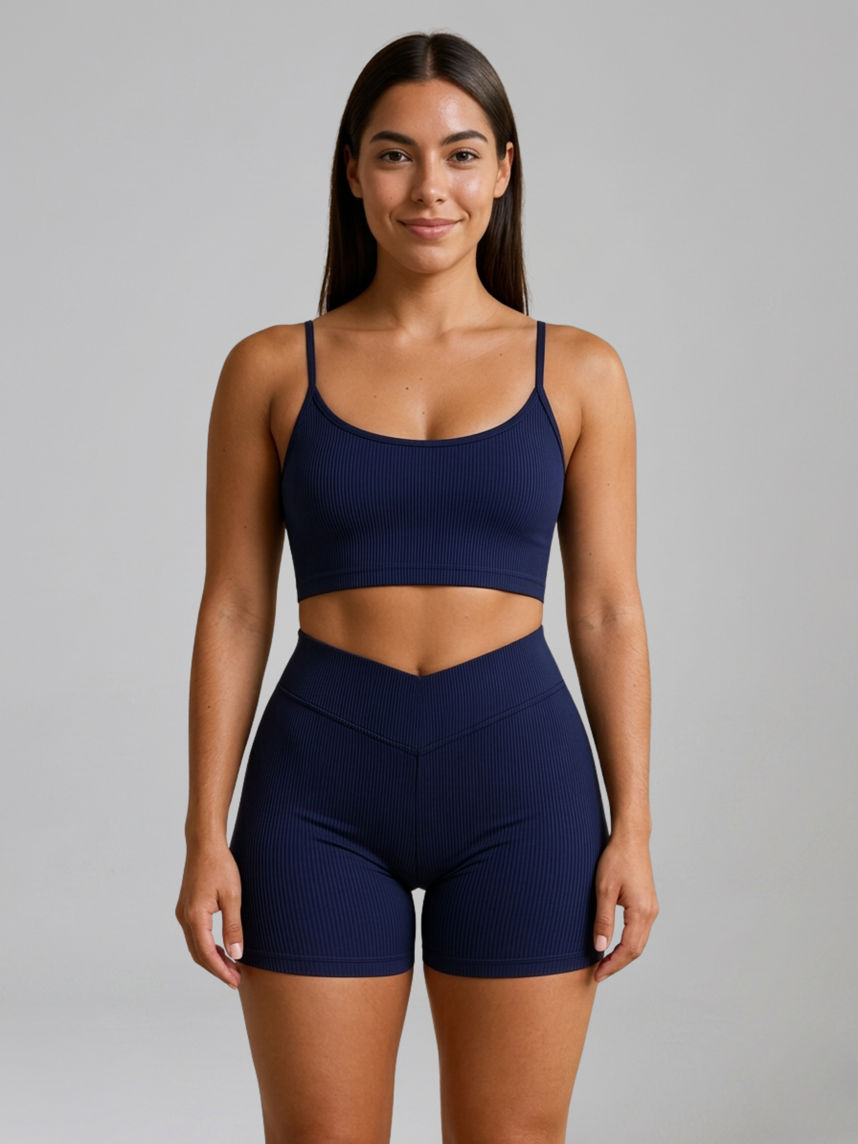 V-Waist Shorts Berry Blue