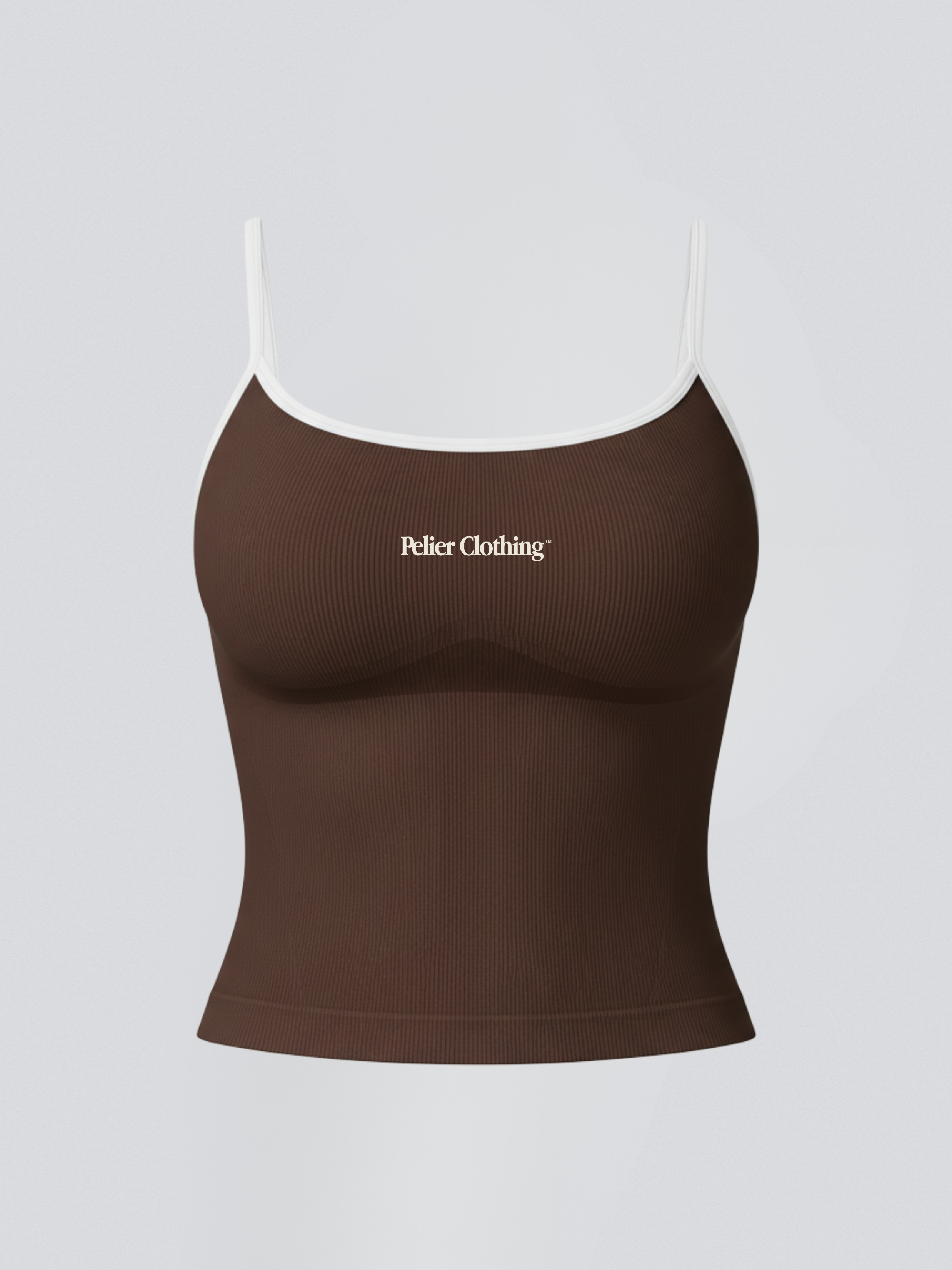 Seamless Coffee Brown Tank Top