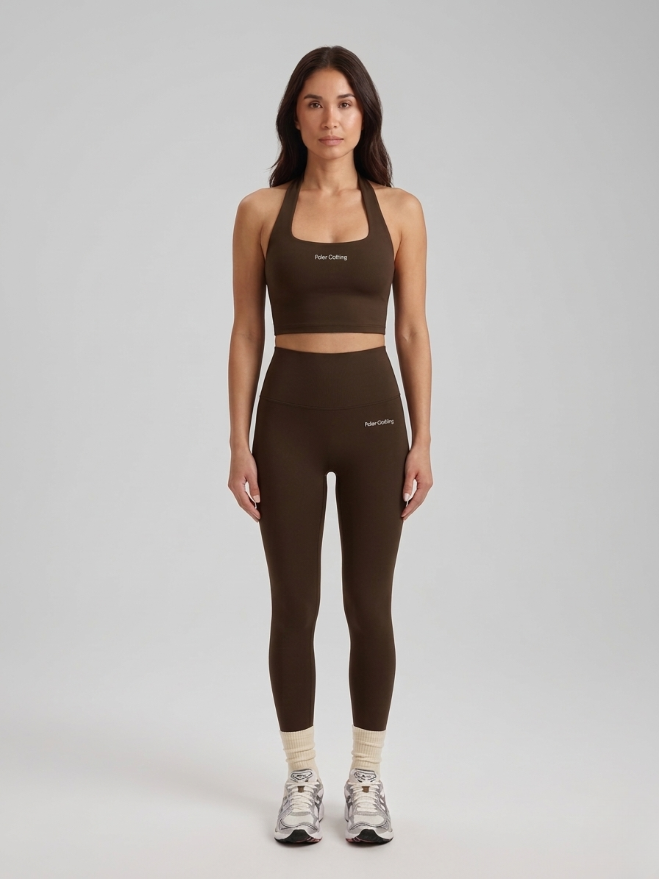 Set Leggings & Halter Neck Top Espresso