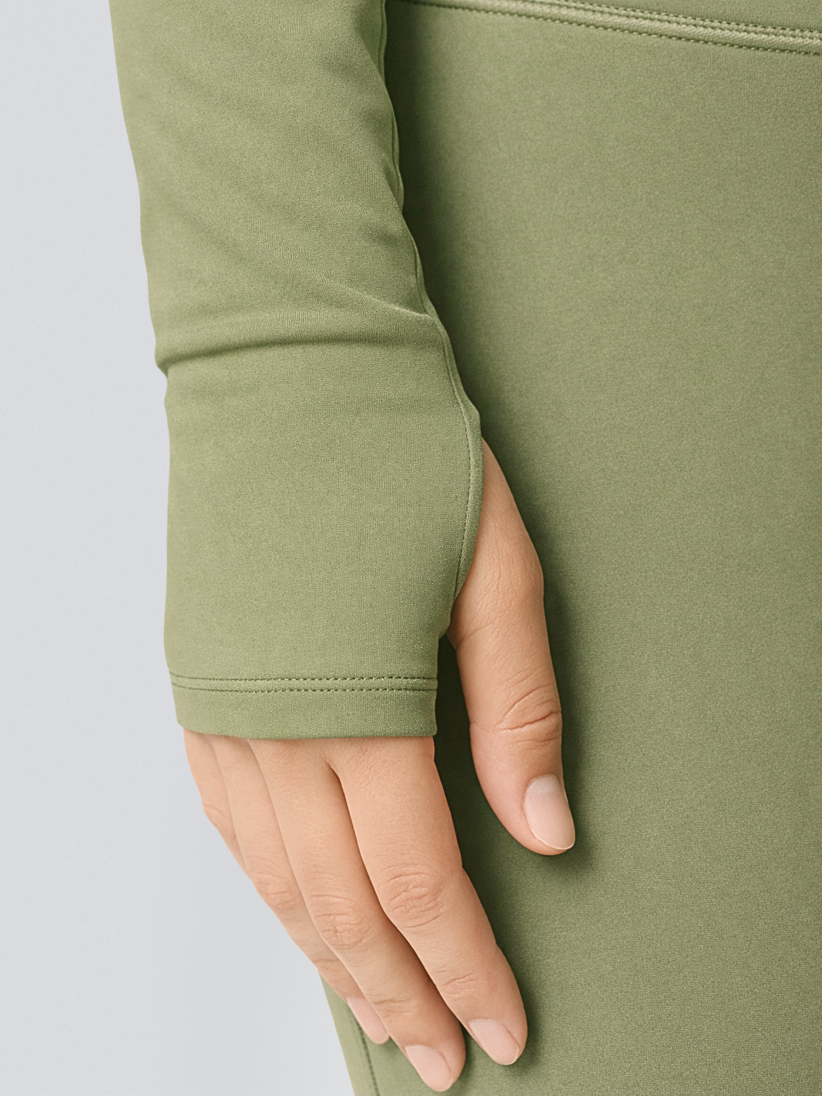 Set Jacket & Leggings & Halter Neck Top Olive