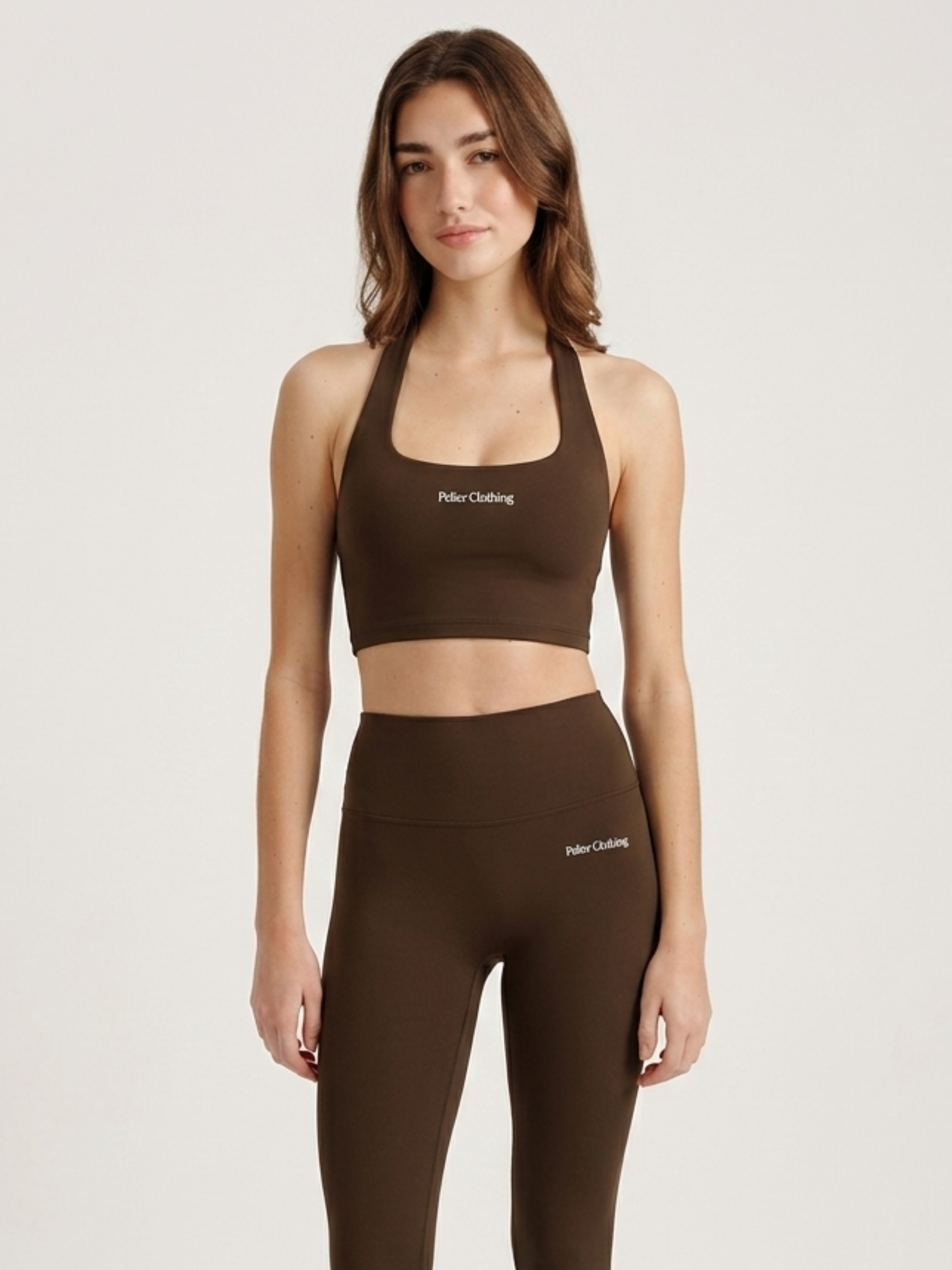Set Leggings & Halter Neck Top Espresso