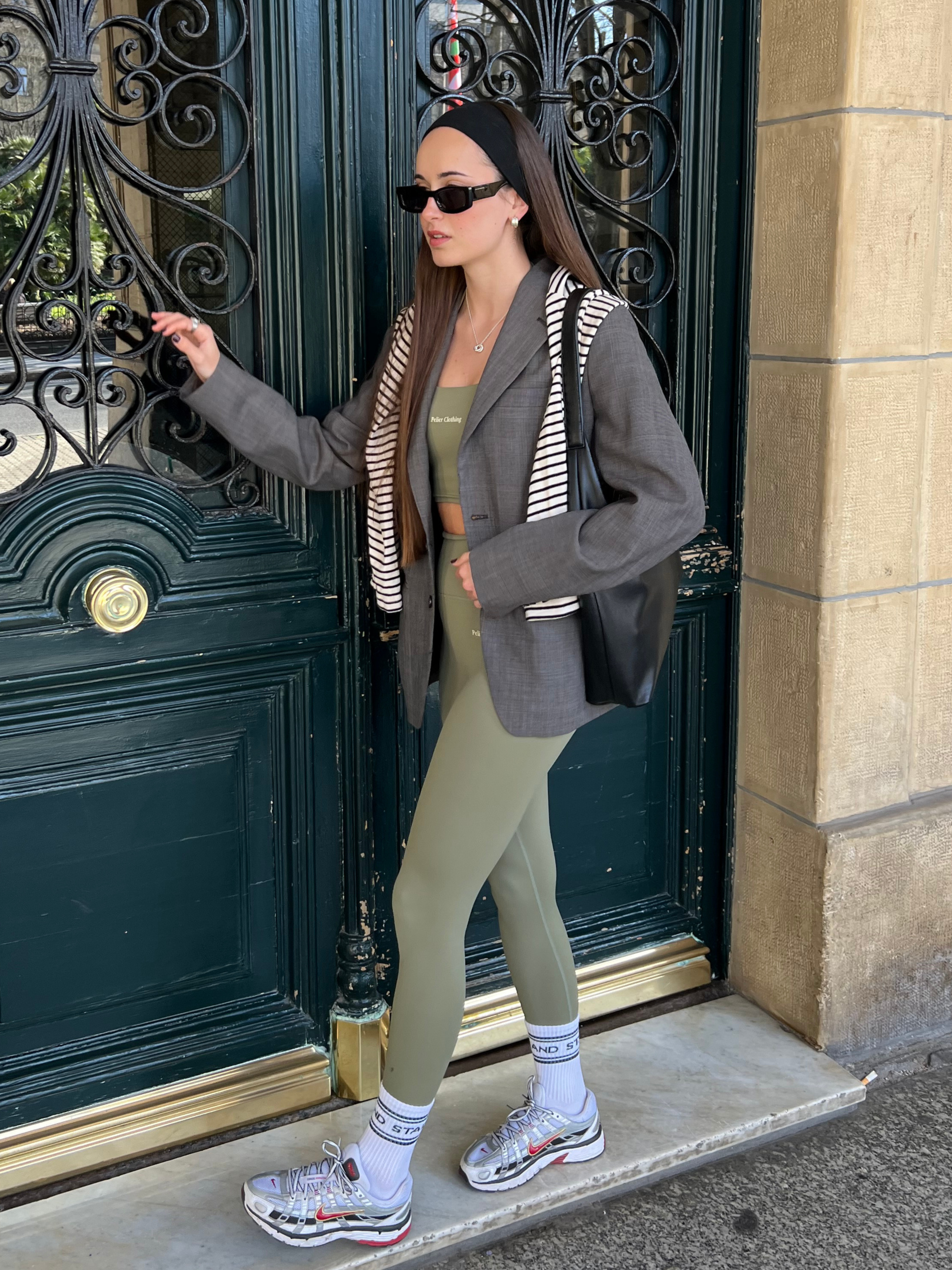 Set Leggings & Halter Neck Top Olive