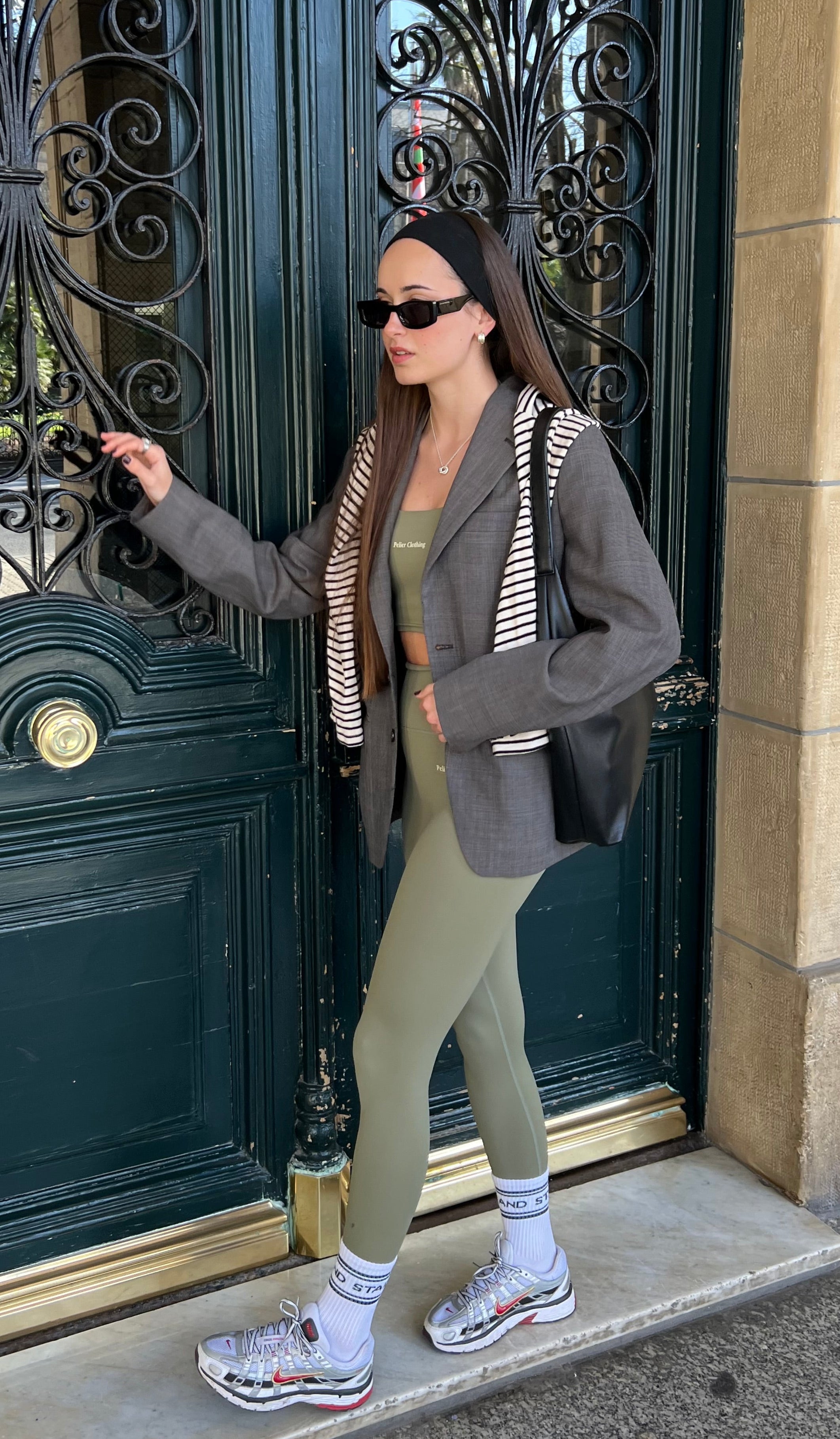 Set Leggings & Halter Neck Top Olive